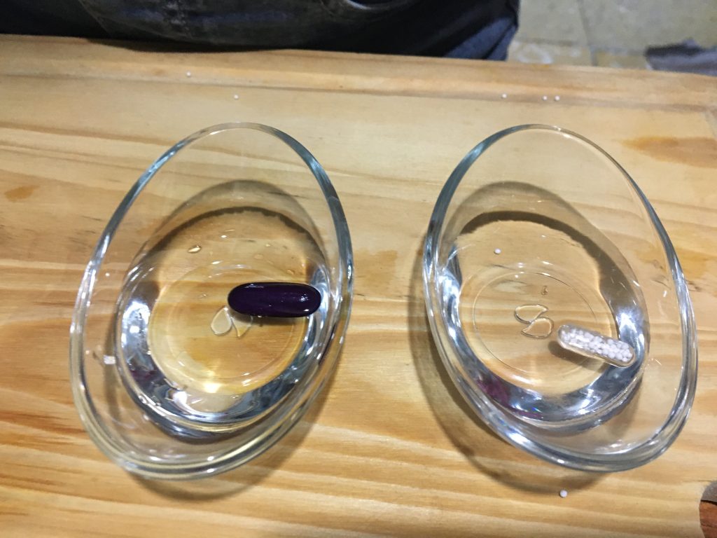 las capsulas son puestas en el vinagre
